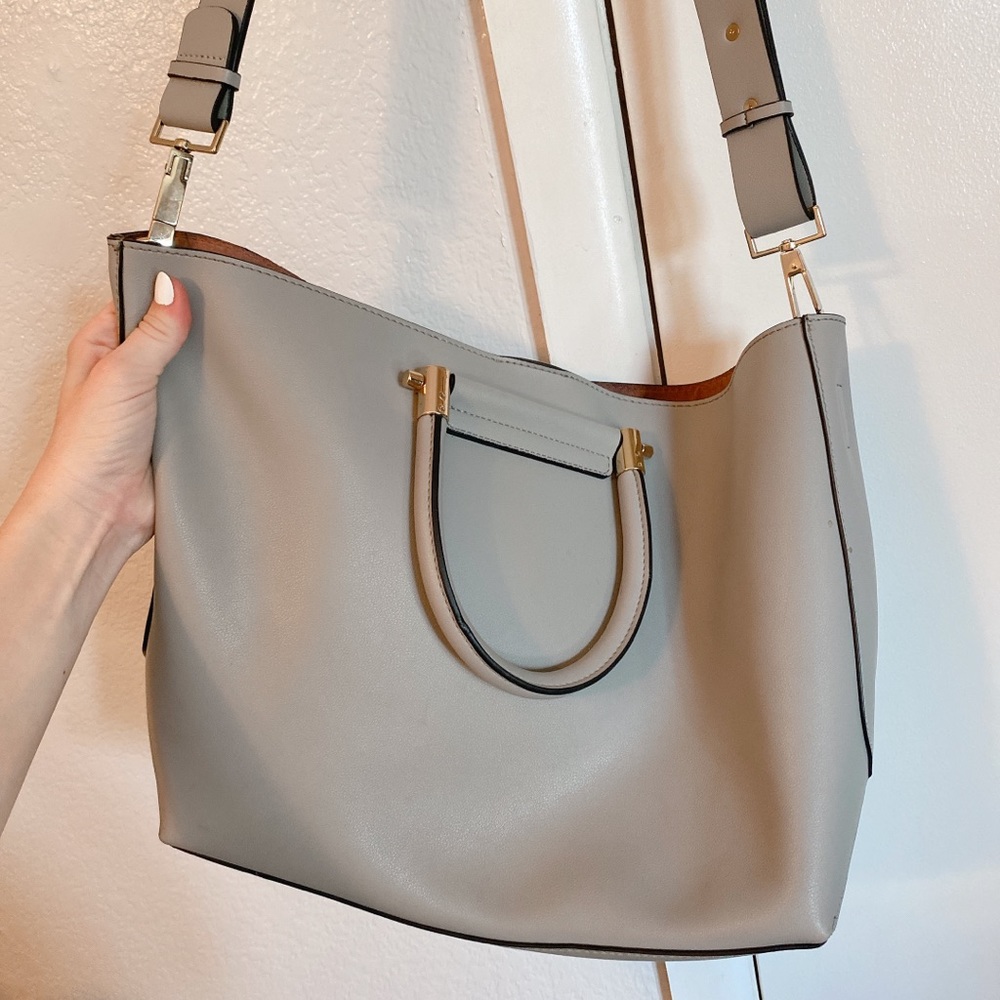 Top shop grey shoulder bag/tote